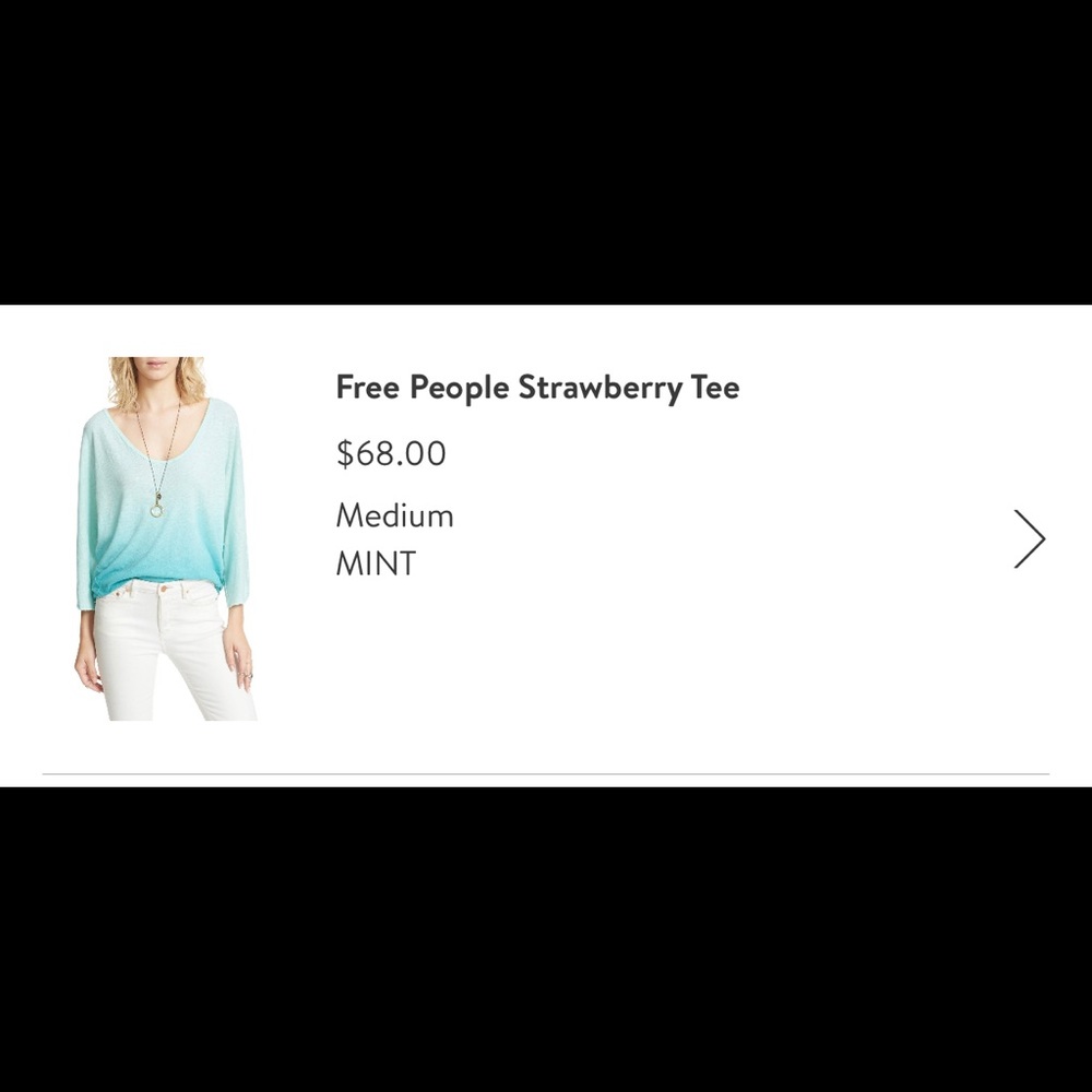 Free people 3/4 sleeve light weight shirt